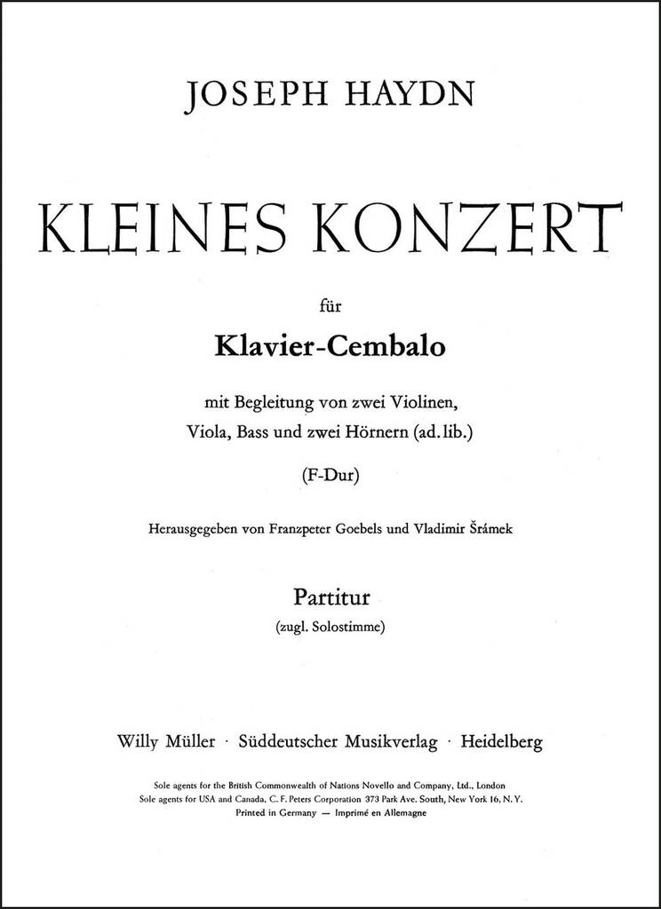 Kleines Konzert F major